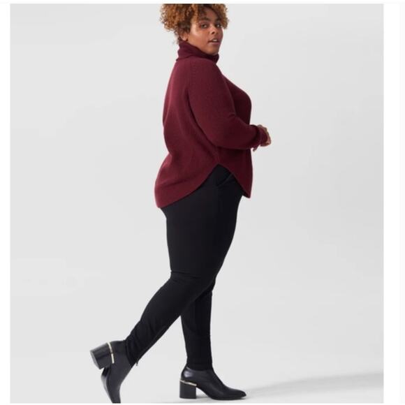 Universal Standard Nicole Cashmere Blend Turtleneck Sweater 4XS NWT Oxblood Red - Picture 1 of 6